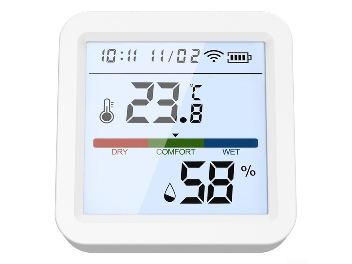 Higrômetro Digital Para Uso Interno, Compatível Com Tuya E Zigbee, Sensor De Temperatura E Umidade, Higrômetro