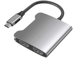 Adaptador USB C para HDMI Monitores duplos de até 4k/30Hz compatível com novos laptops Mac Surface Book 2/Pro 7/Go Xps 13/15 com Yizhood