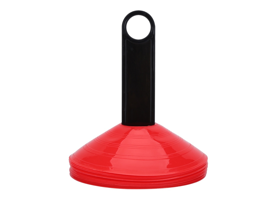 Lurelia Cones De Treino 10 Peças Mini Cones De Campo Discos Marcadores De Treinamento De Futebol Vermelho