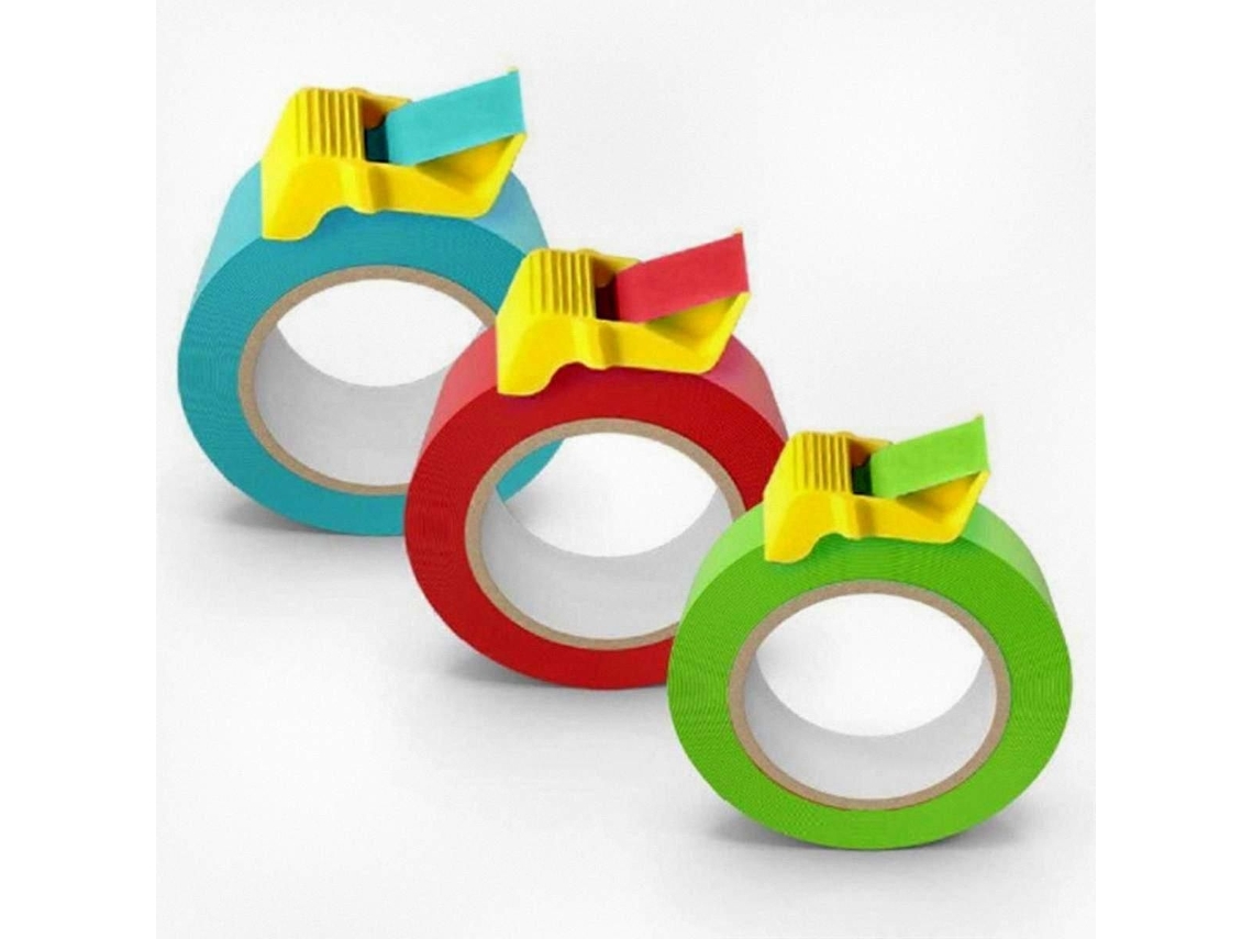 Conjunto Compacto de Dispensadores Fita Adesiva, Pacote com 3 Unidades para Fitas Mascaramento e Crepe 1 , 1,5 2 Polegadas, Ferram GOKOCO