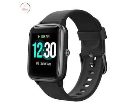 Relógio Inteligente IWEAR G5 Aluminum Sport Bt Call com Monitor de Frequência Cardíaca e Oxigênio no Sangue Pulseira Extra Preta