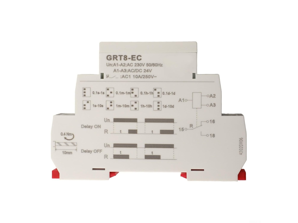 Interruptor Temporizador Multifuncional Grt8-ec 220v/dc24 Para Operações