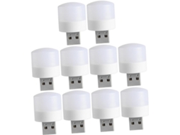 Conjunto De 10 Luminárias Noturnas Led Usb Compactas, Luz Suave E Sem