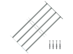 Vidaxl Grelha Segurança Ajustável P/ Janelas Com 4 Traves 700-1050 Mm