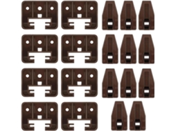 Conjunto De 40 Corrediças E Guias Plásticas Para Gavetas, Peças Para Móveis, Batentes Para Armários E Cômodas