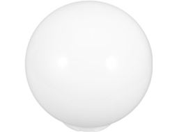Abajur Esférico Para Exterior Com 30 Cm De Diâmetro Em Acrílico Branco Leitoso Com Proteção À Prova D'água.