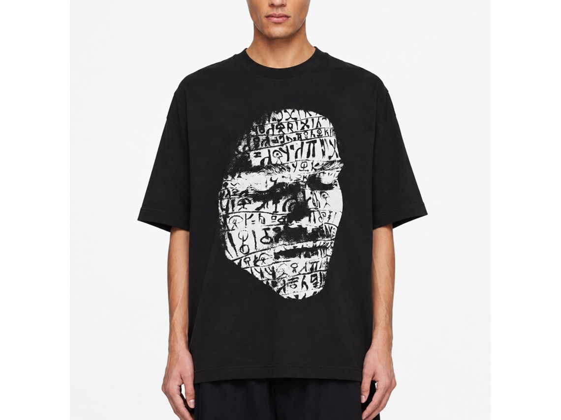 Rockinstone Conan Draw On My Face Black Adult T-shirt Size:m