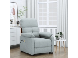 Poltrona de Massagens Elétrica Tecido Cinzento claro HARLANV1