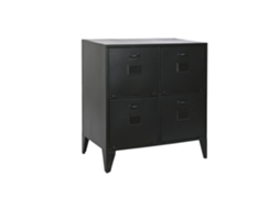 Armário com Gavetas em Metal Preto, 75x45x80cm ALEXANDRA HOUSE LIVING