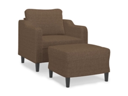 Sofa Chair With Footstool, Sofa Chairs With Footstools Vidaxl Marrom Tecido (n/a)