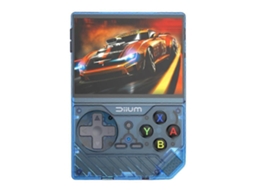 D008 Console de Jogos Portátil Retrô Hd 3,5 Polegadas, 64 Gb, Azul Transparente GOKOCO