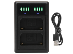 2026 cargador de Baterías Dual para Cámara Con Pantalla Lcd, Cargador Doble de Plástico
