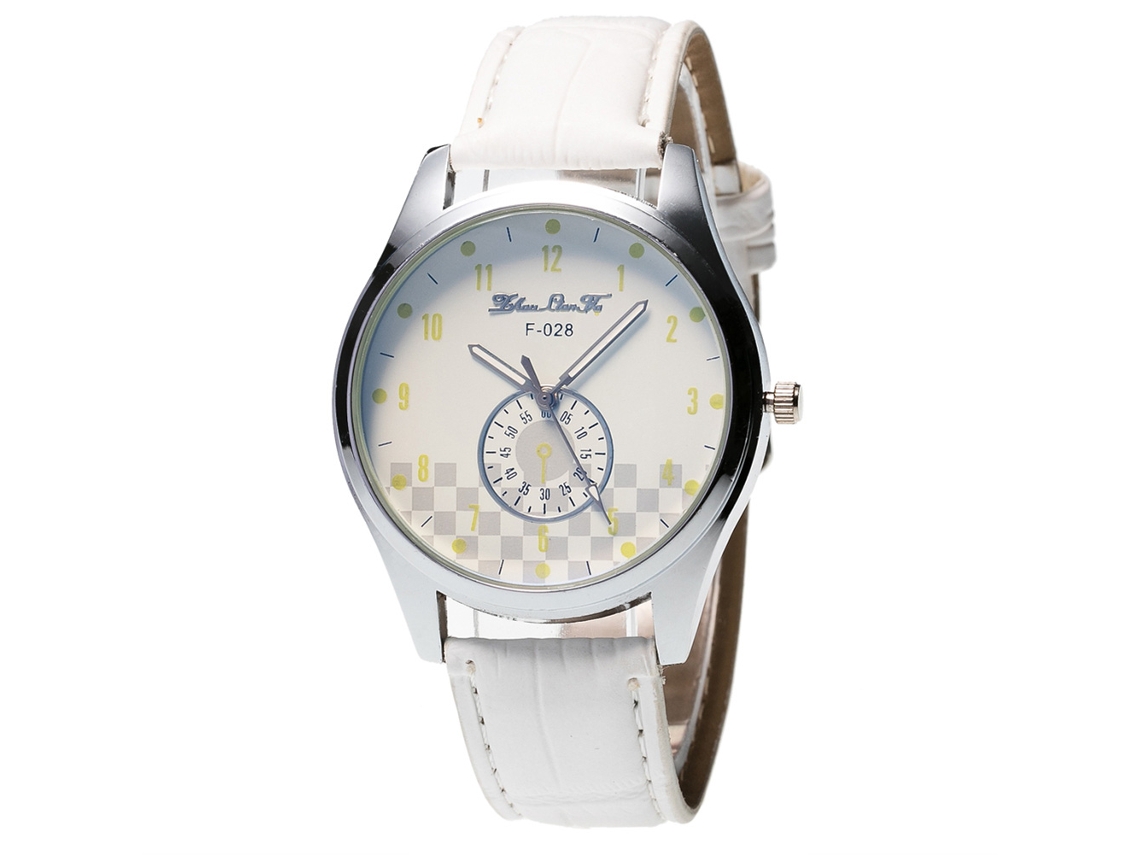 Reloj De Pulsera Unisex Para Hombre Y Mujer Con Cristal De Cuarzo Anti Luz Azul Zhoulianfa Blanco
