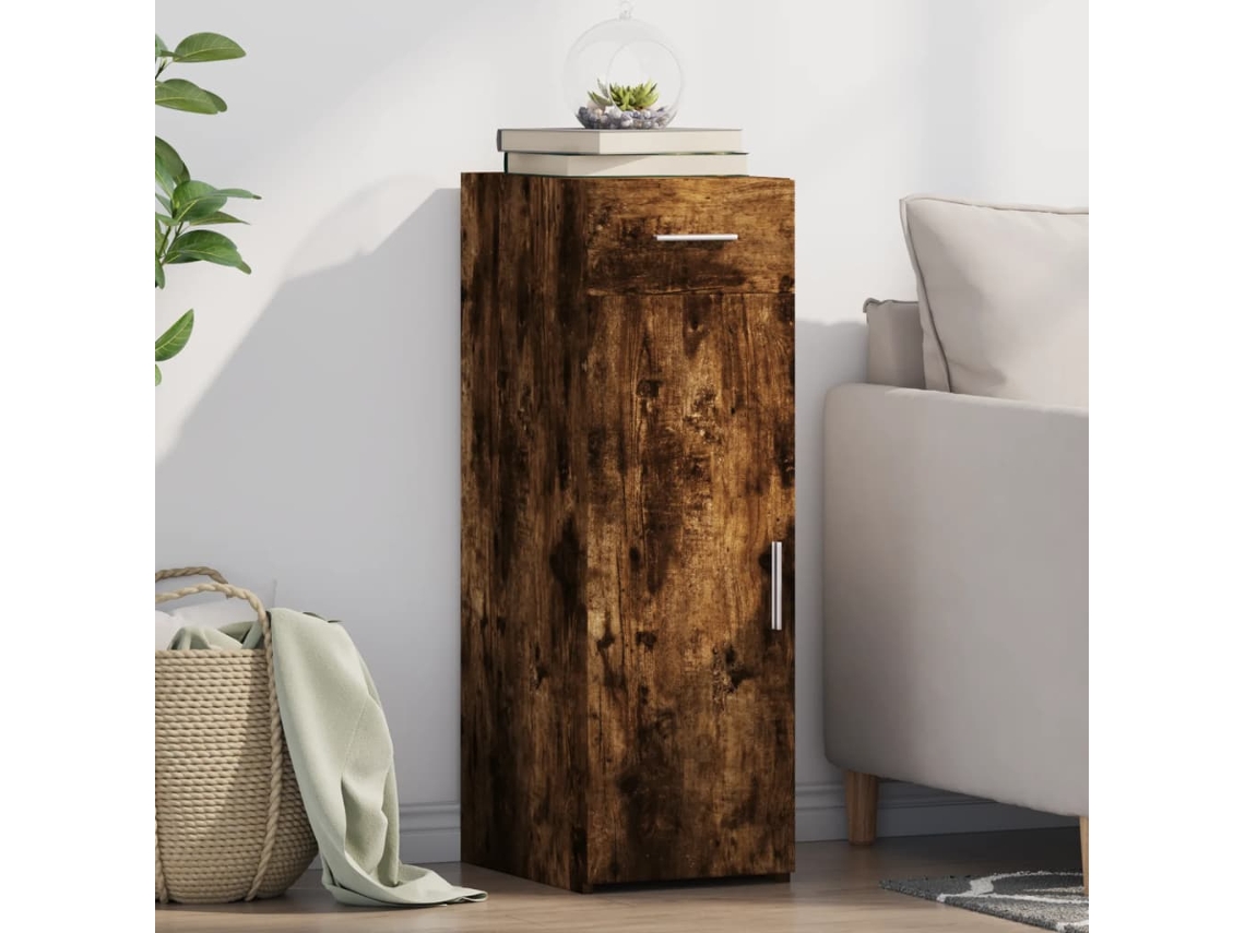 Aparador 30x42,5x93 cm Derivados de Madera de Roble Ahumado