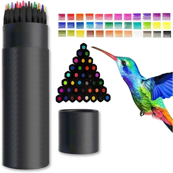 Lápis de Cor para Adultos, Conjunto com 36 de Desenho, de Cor para Esboço e Artísticos AQUAFORGE