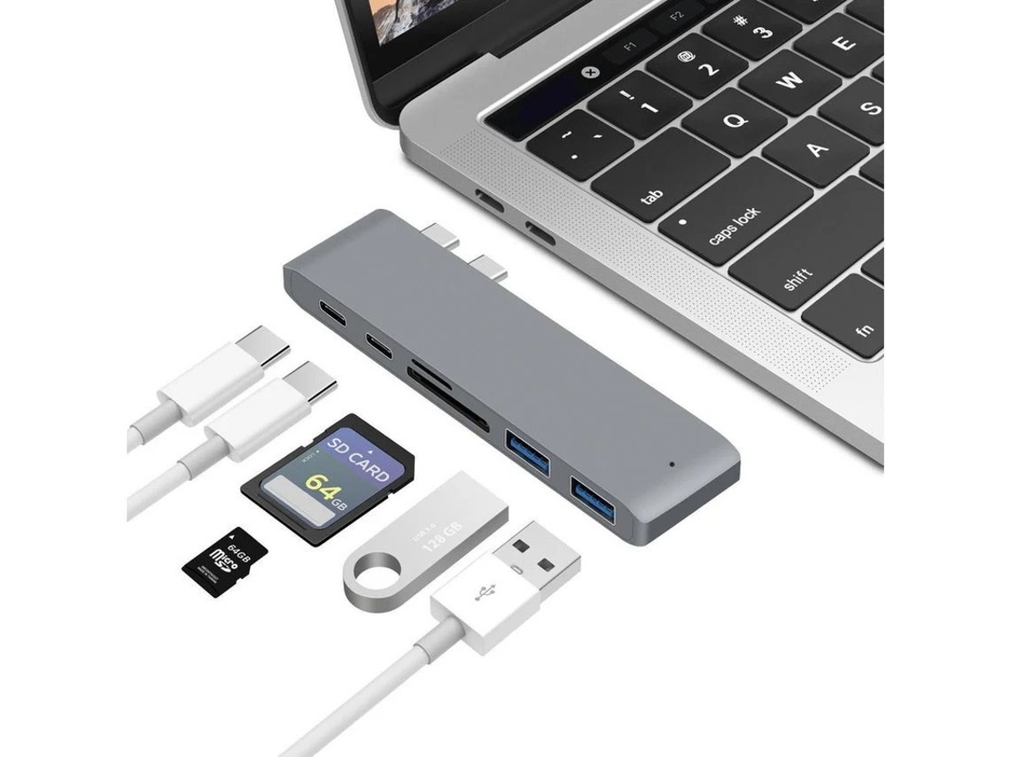Adaptador 6 Em 1 Bestvite Xwd 8022 Cinzento