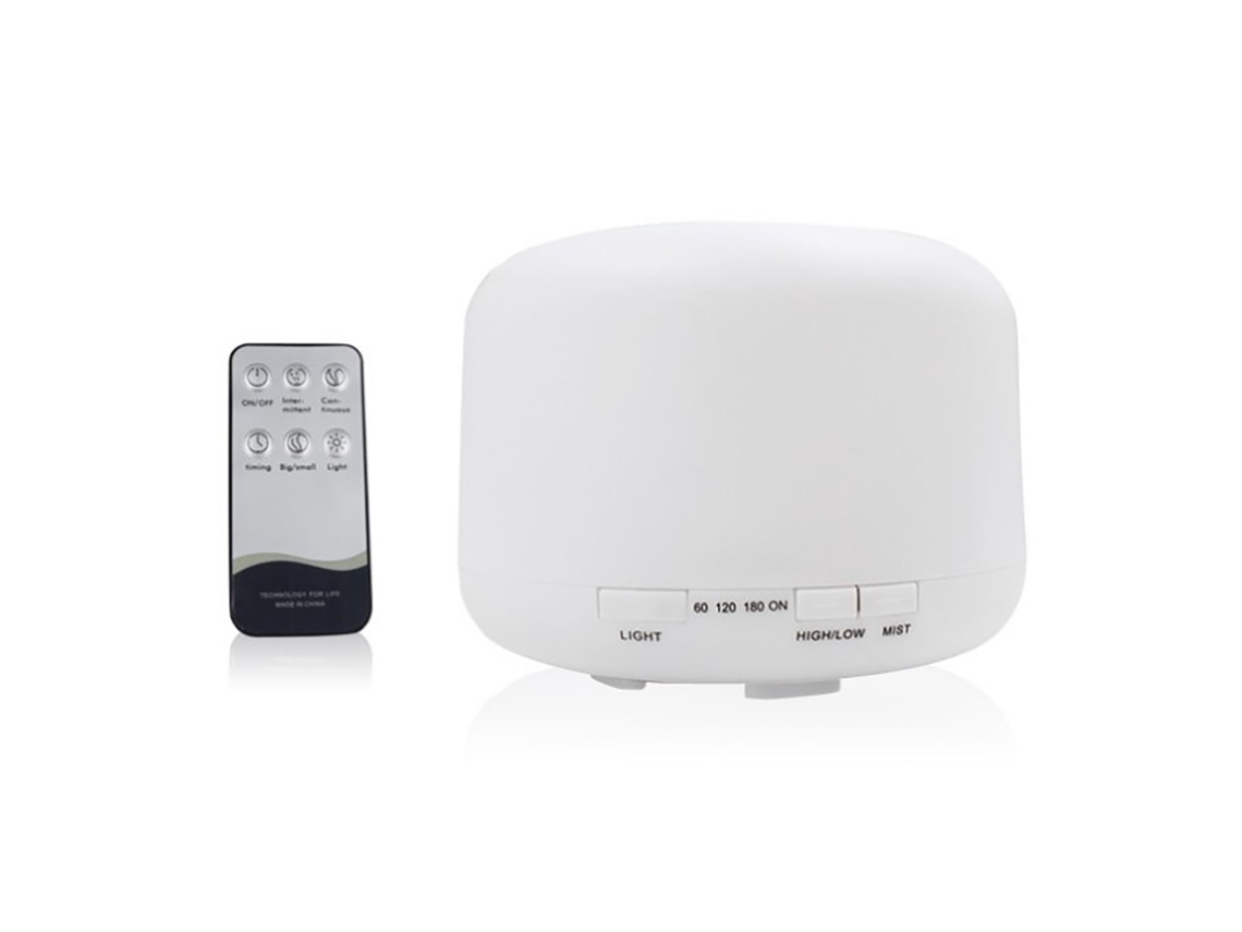 Difusor de Óleo Essencial 500ml Controle Remoto Umidificador Aromaterapia Casa Escritório | S/MARCA