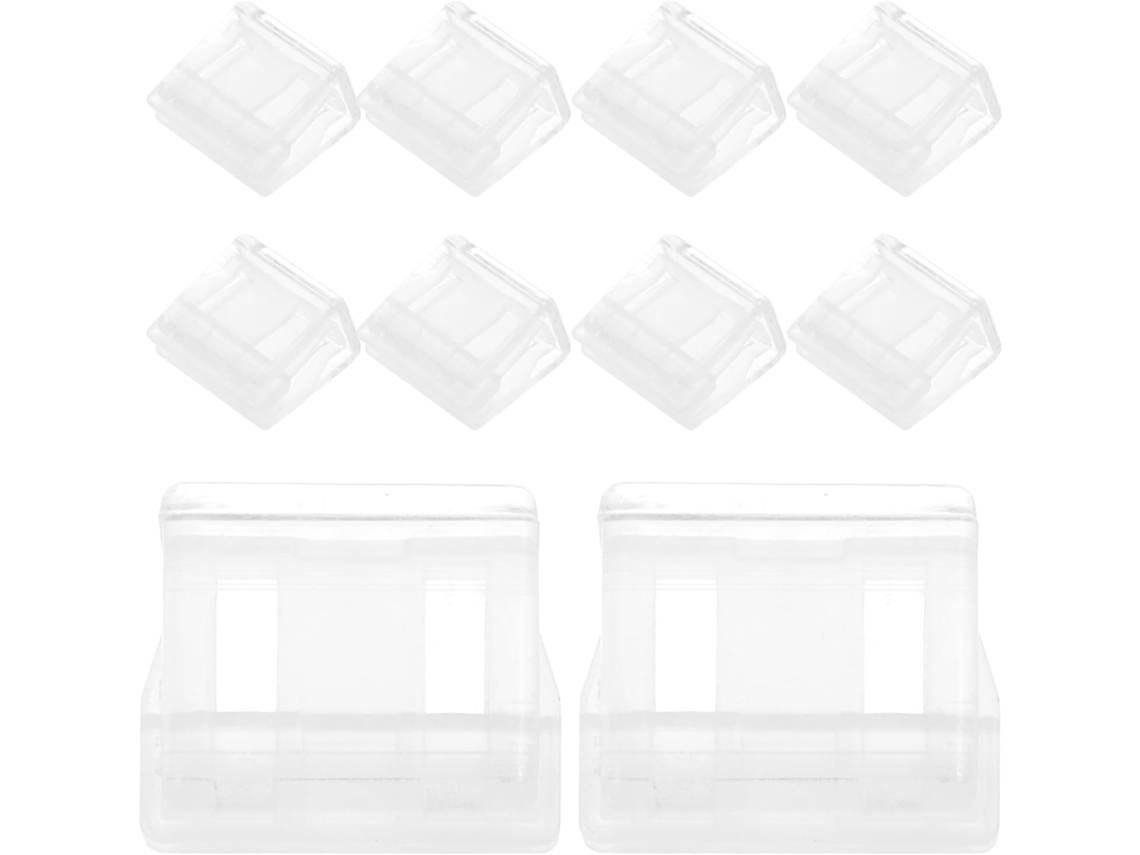 Abaodam 20 Clipes de Papel Transparentes, Pacote com 20 Clipes Pequenos de Plástico, Estilo Simples e Elegante para