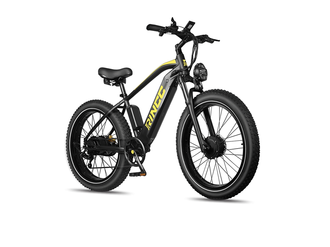 Bicicleta Elétrica De Montanha Rincc Rn70 Com Motor Duplo, Bateria Samsung De 48 V E 20 Ah E Pneus Largos De 26 Polegadas