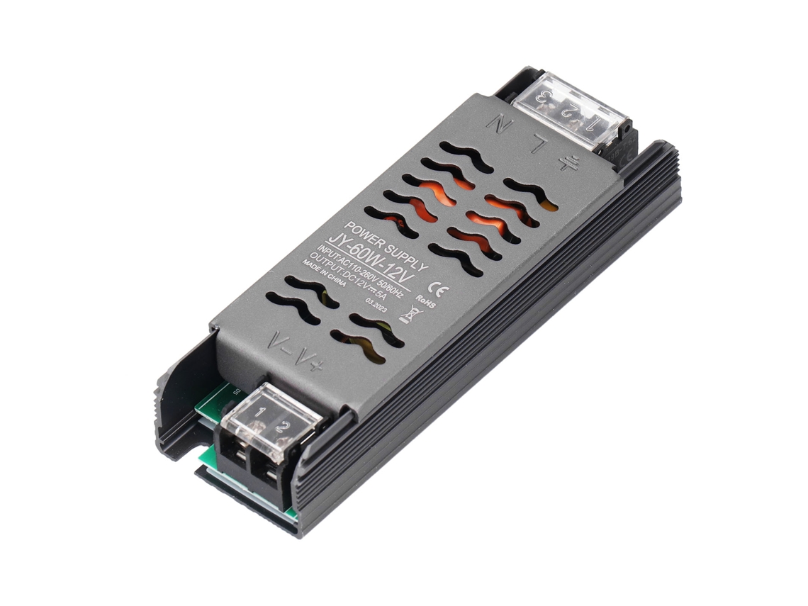 Driver De Alimentação Led 12v 60w Transformador De Tensão Constante Para Projetos De Engenharia