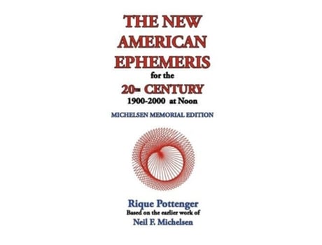 Livro The New American Ephemeris for the 20th Century 19002000 at Noon de Rique Pottenger e Neil F Michelsen (Inglês)