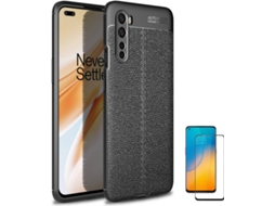 Capa + Película Oneplus Nord CE 5G Rugged Leather Preto