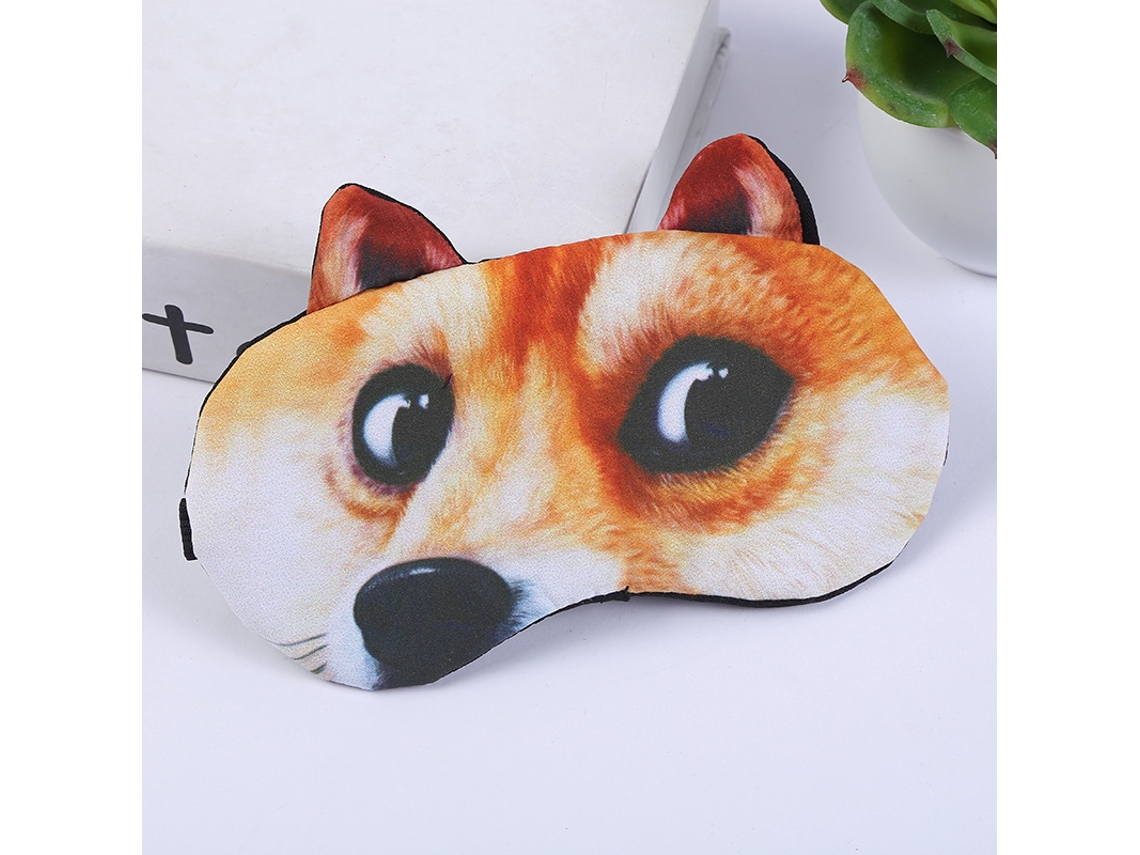 Máscara De Dormir 3d Animais , Com Fecho Ajustável, Bloqueio De Luz Para Festas, Viagem E Sestainclui Bolsa De Gelo Akita Hexinyigjly