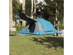 Vidaxl Tenda Familiar Túnel Para 8 Pessoas Impermeável Azul
