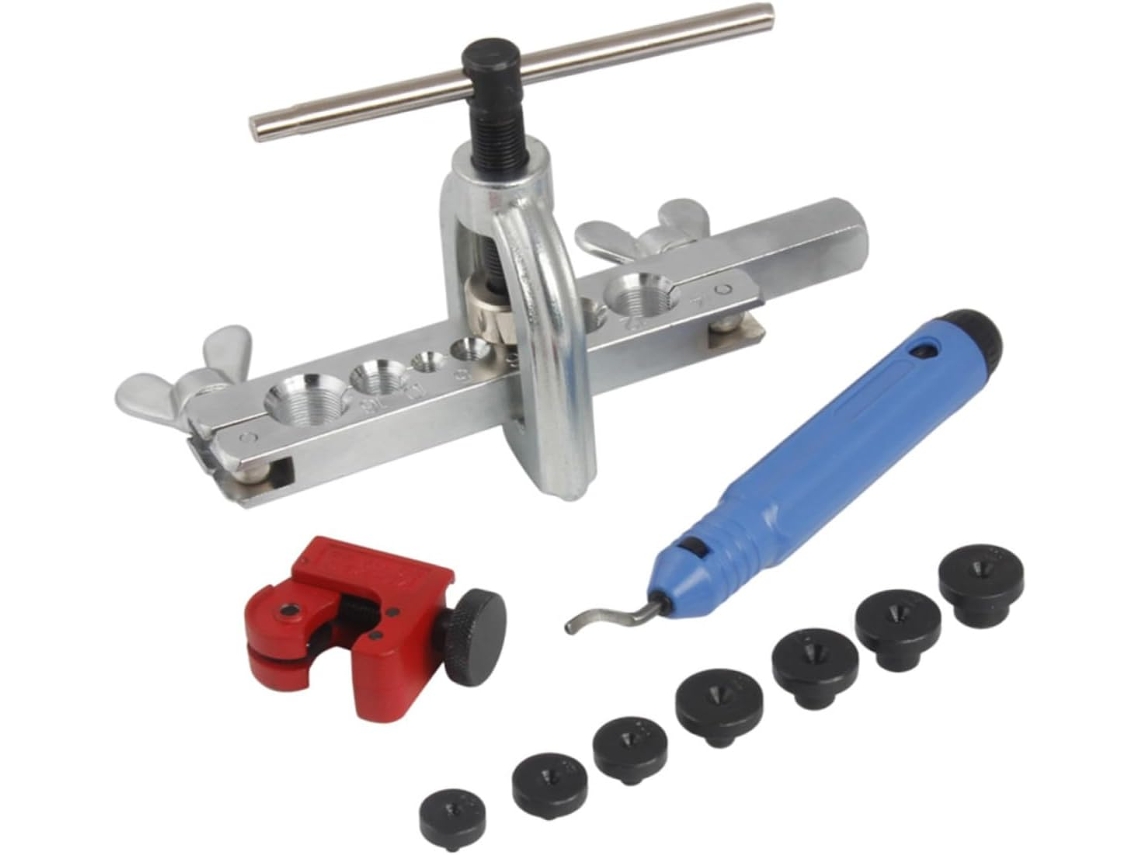 Kit de ferramentas para flangeamento Duplo e corte de tubos Freio com armazenamento robusto