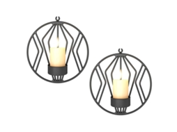 Pçs Arandela de Vela de Parede para Vela Pequena Pilar Suportes de Metal Tealight Decorações de Parede para Banheiro Pátio Sala de Estar Decoração