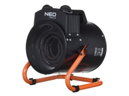 90 067 Aquecedor Elétrico de Ambiente Aço Inox 2000 W Ipx4 Preto Neo Tools