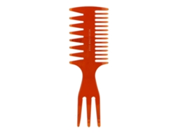 2026 pente de Cabelo de Três Lados com Dentes Largos para Pentear, Alisamento com Óleo e Penteado Clássico (marrom)