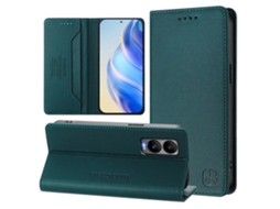 Capa De Couro Para Celular Rc01 Com Dupla Dobra Magnética E Rfid