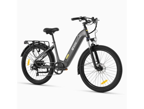 Bicicleta Elétrica Dyu C1 250w Bateria 36v10ah Autonomia 40km de Travão Disco Azul Cinza