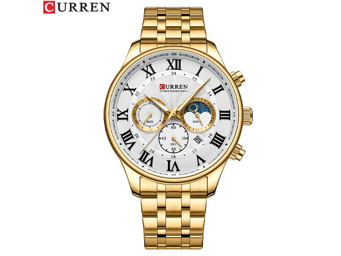 Pulseira de Aço Inoxidável MDUG com Mecanismo Japonês, para Negócios Masculinos