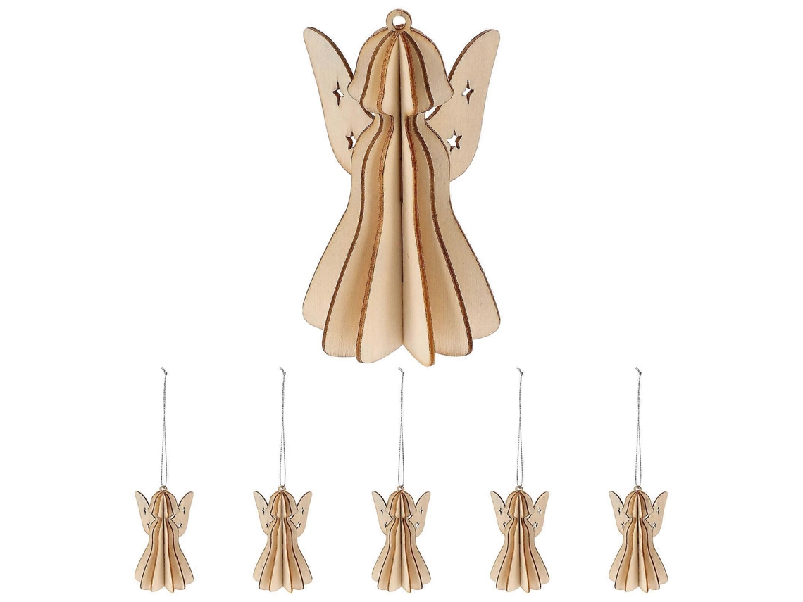Enfeites De Natal Pré Perfurados Inacabados Para Pendurar, Artesanato Em Madeira 3d, Enfeite De Árvore De Natal Olysi Shop