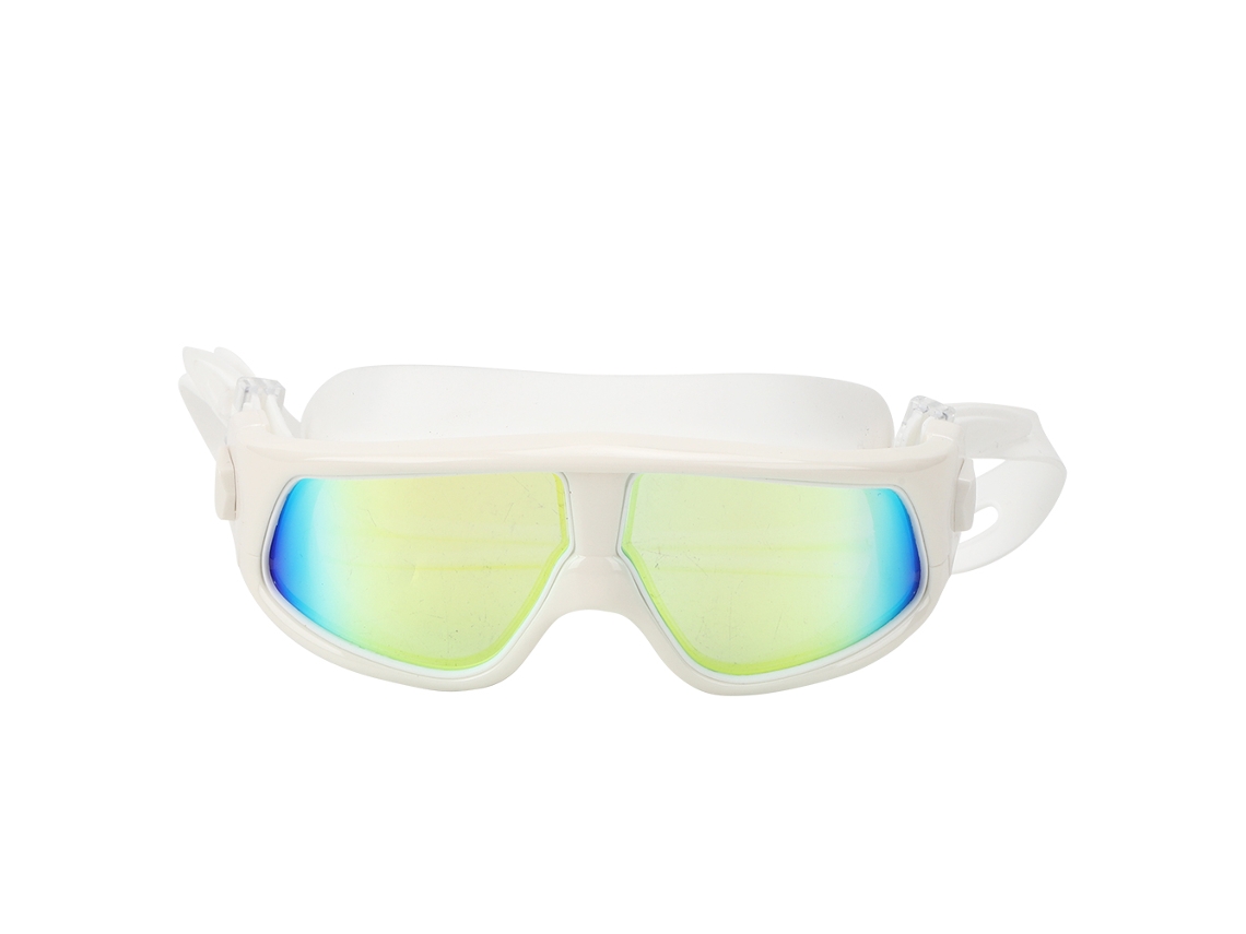 Oculos de Natação Adulto Anti-embaçamento Uv Proteção Silicone Branco