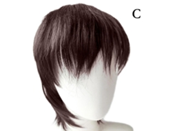Wolftail Cabelo Peruca Retro Peruca Masculino Centro Bangs Perucas Completas TAISHENGDA