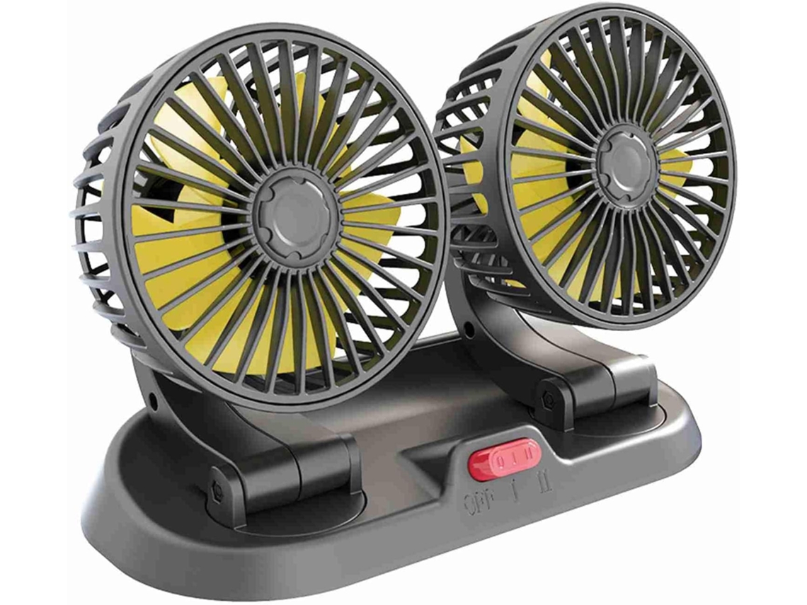 Circulador De Ar Para Carro Zerodis, Ventilador De Resfriamento Portátil Universal Potente Com Cabeça Dupla Para