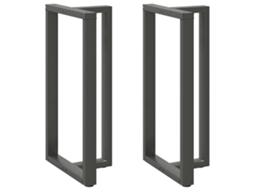 Vidaxl Pés Para Mesa De Bar Em Forma De T, 2 Peças, Antracite, 60x35x(110-111) Cm, Aço