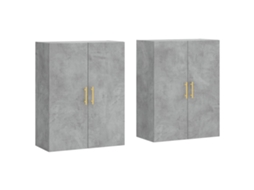 Conjunto de 2 Armários de Parede Cinzento Cimento 69,5x34x90 cm MAISON EXCLUSIVE