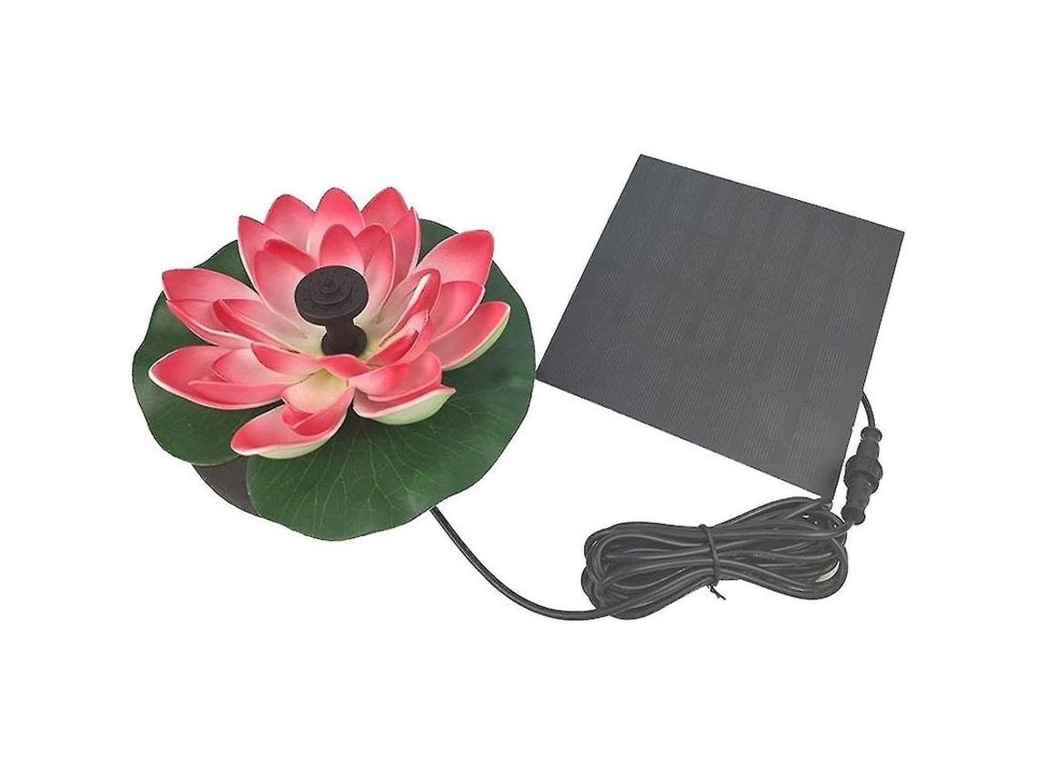 Fuente Flotante Solar Para Pajarera De 2.5w En Forma De Loto Para Jardín, Estanque, Piscina Y Decoración De Patio