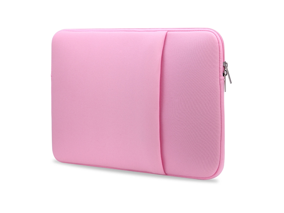 B2015 15'' Capa De Laptop Com Fecho Zipper Macia Rosa Para Macbook Air Pro Ultrabook