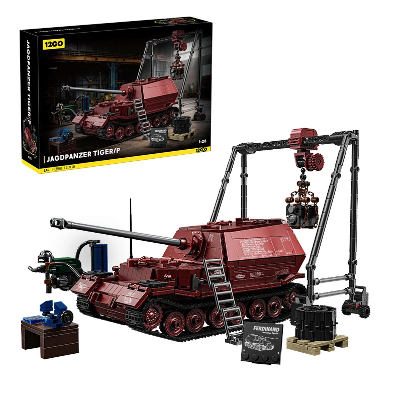 Modelo De Brinquedo Para Montar Em Blocos Do Caça-tanques Jagdpanther Da Segunda Guerra Mundial, Escala 1:28.