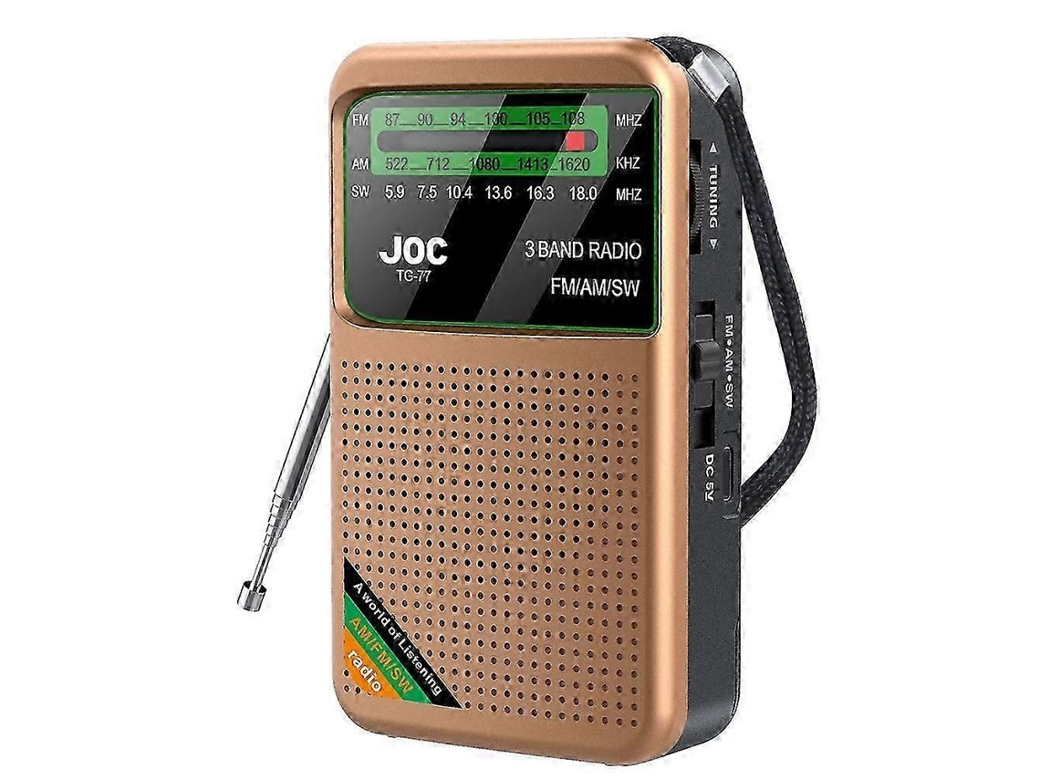 Mini Rádio De Bolso Portátil, Rádio Am/fm/sw De Banda Completa Com Bateria Recarregável, Suporte Para Fone De Ouvido. Olysi Shop