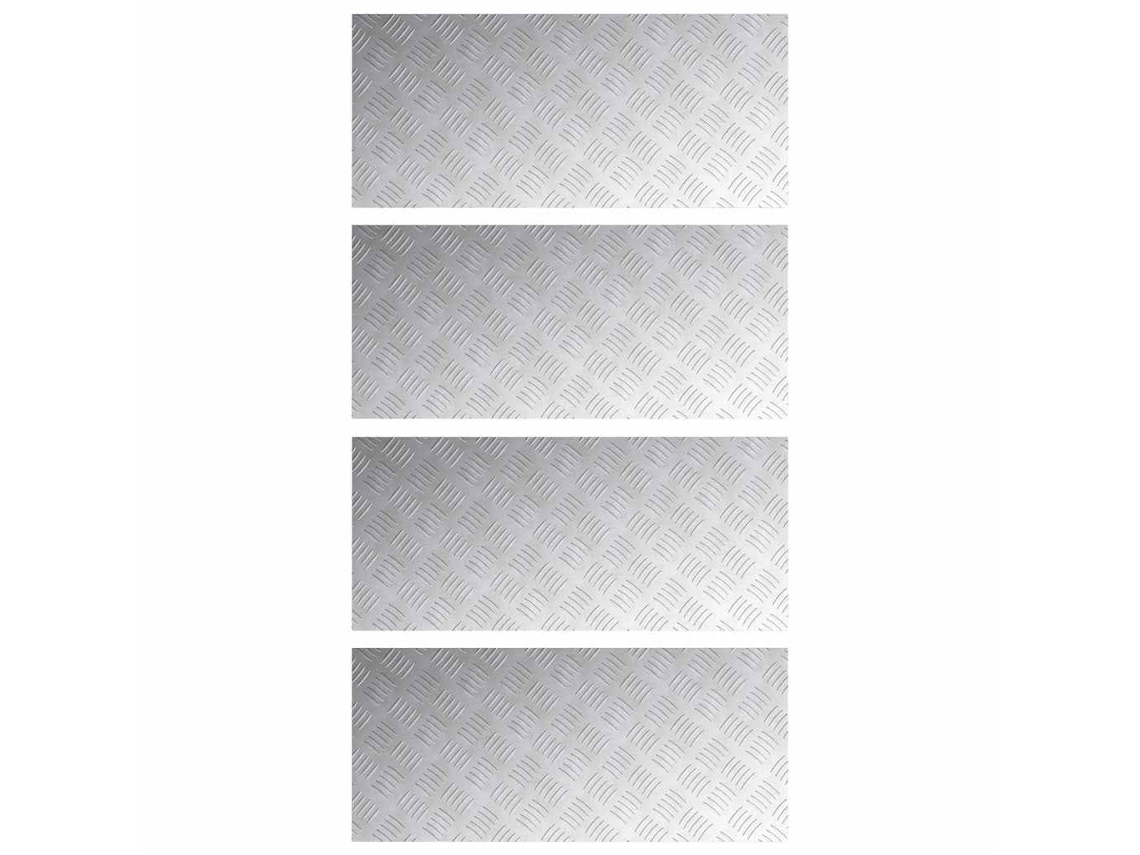 Conjunto 4 Degraus De Escada Vidaxl Prateado Alumínio (90 X 40 Cm)