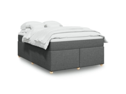 Vidaxl Cama com Molas/colchão 140x190 Cm Tecido Cinzento escuro