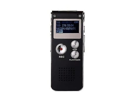 Gravador de Voz Digital de Alta Definição Gravação / Reprodução de Uma Tecla 8 Gbpreto YEMAESRE