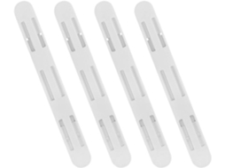 Conjunto De 4 Corrediças Adesivas Brancas Em Abs Para Gavetas, Com Fixação Inferior, Práticas Para Armazenamento E De