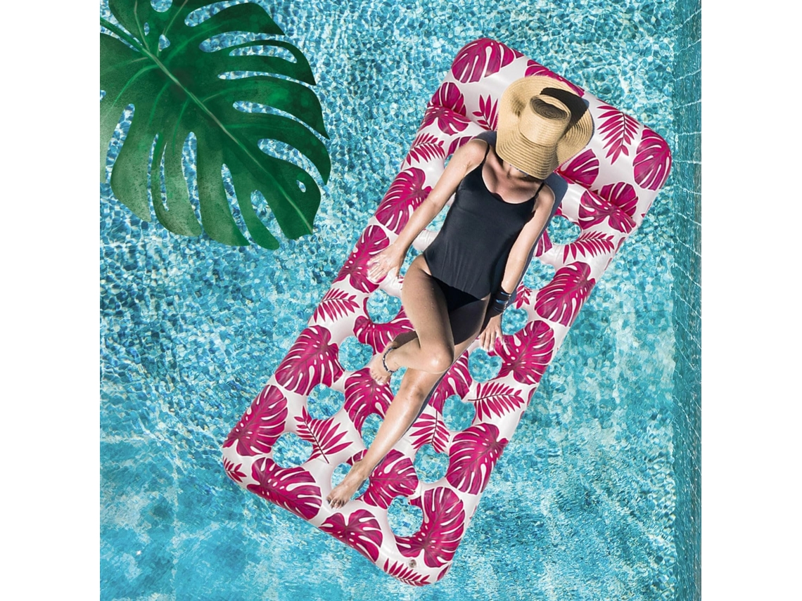 Boia Inflável Para Piscina, Rede Flutuante 4 Em 1, Colchão Inflável Para Piscina